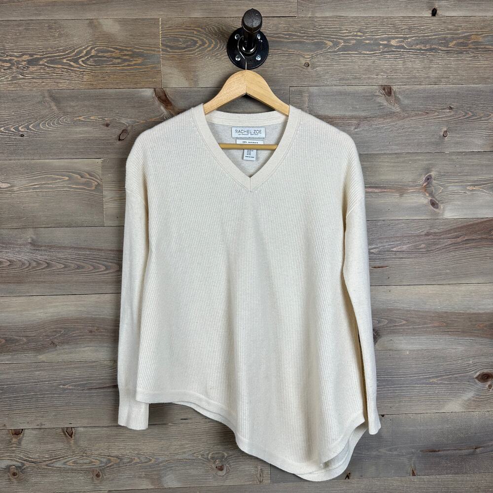 Rachel Zoe 100% Cashmere Asymmetric Sweater